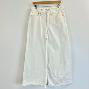 J Crew Jeans Womens 29P Petite High-Rise Superwide-Leg White Relaxed Casual Chic